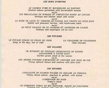 Le Castillon Notre Dinner Menu Montreal Quebec 1990&#39;s - £21.80 GBP