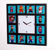 Super History of Nintendo MARIO Clock with 12 images - £24.76 GBP