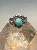 Turquoise ring Navajo southwest pinky sterling silver women girls size 5.75 - £37.86 GBP