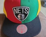 Brooklyn Nets Pinwheel Snapback Hat OSFM - £21.66 GBP