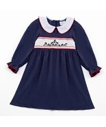 NEW Boutique Christmas Nativity Scene Girls Smocked Embroidered Dress - £14.42 GBP