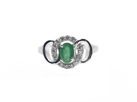 Dainty Emerald Promise Ring Emerald Dainty Ring 0.60 Ct Emerald Birthstone Ring - £33.90 GBP