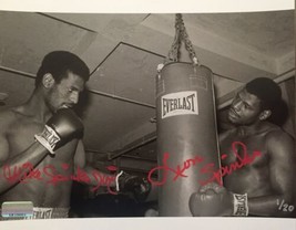 Leon / Michael Spinks Dual Signed 8x10 #D/20 COA Inscriptagraphs Ali Tyson Auto - £101.88 GBP