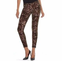 Jennifer Lopez JLo Misses Leopard Print Skinny Pants Jeans Size 2 4 - £31.59 GBP