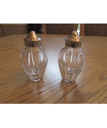 Waterford Crystal Salt &amp; Pepper Shakers Palladia Pattern 3.5&quot;H Signed LotJ - $67.84 CAD