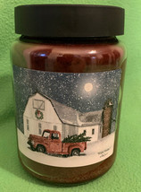 Crossroads Wintry Weather 26 oz Jar Candle with Holiday Art Label - £23.88 GBP