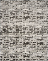 8&#39; X 10&#39; Gray Geometric Distressed Area Rug - £285.42 GBP