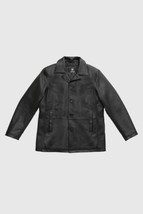 Men&#39;s High Quality Fashion Leather Jacket Car Coat Whet Blu Strata - £314.54 GBP