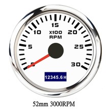 3000/4000/6000/7000/8000 RPM 52mm Boat Tachometer Hourmeter Gauge outd rpm meter - £75.41 GBP