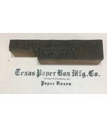 Letterpress Printing Block Paper Box MFG, Co. Manufacturers Of Paper Boxes - $158.65 MXN