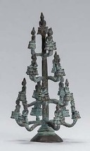 Ancien Thai Style Bronze Assis Méditation Bouddha Statues - 18cm/7 &quot; - $417.71