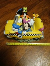 Retired Disney Fab 5 Duck Cab Co Taxi Piggy Bank w/ Mickey Mouse Vintage... - $14.84