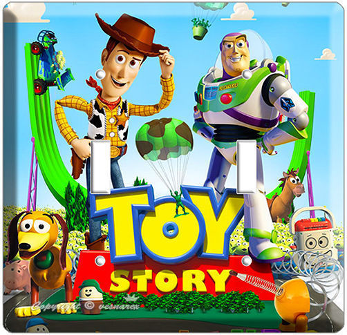 DISNEY TOY STORY 3 WOODY BUZZ DOUBLE LIGHT SWITCH DECORATIVE WALL  PLATE