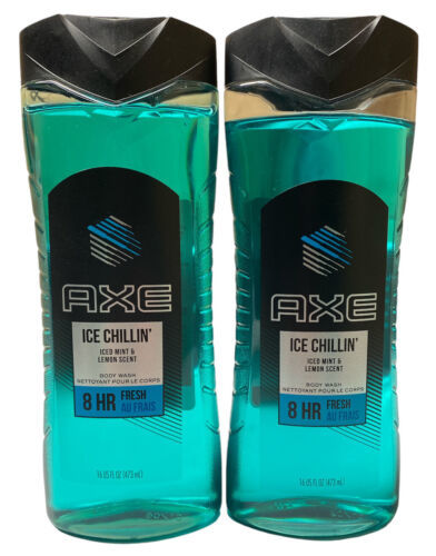 Primary image for 2 X AXE Ice Chillin Body Wash 16 Fl Oz with Menthol Mint Lemon