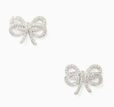 Kate Spade New York Post Earrings Bow Meets Girl Studs Goldtone New - £29.89 GBP