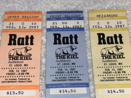 Ratt Poison Joan Jett 3 Unused 1987 Concert Tour Tickets Kiel St. Louis Mo Usa - £19.89 GBP