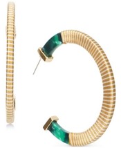 Inc Gold-Tone Large Thread-Wrapped Resin C-Hoop Earrings, 2.25 - $20.00