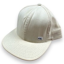 Vintage FOG Baseball Hat Cap Tan Fitted XL Wide Brim Made In USA - £19.45 GBP