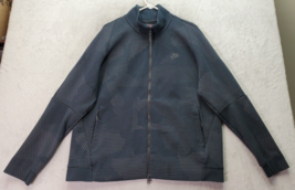 Nike Jacket Men Size Large Black Cotton Long Sleeve Pockets Hoodless Ful... - £29.48 GBP