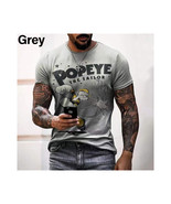  Men&#39;s Graphic Print T-Shirt   Popeye The Sailor Crew Neck - Short Sleev... - $464.90 MXN