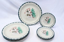 Atico Let it Snow Christmas Dinner and Dessert Plates Lot of 8 - £28.11 GBP