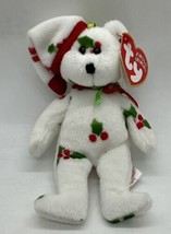 TY Christmas Jingle Beanie 1998 5&quot; Mini Holiday Teddy Bear With Tags - $15.83