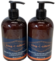 King C Gillette Beard &amp; Face Wash With Coconut Water 11 Oz 2 Pack New - £7.73 GBP