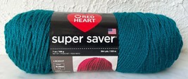 Red Heart Super Saver Medium Weight Acrylic Yarn - 1 Skein Real Teal #0656 - £7.42 GBP