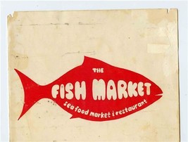 The Fish Market Seafood Restaurant Menu Via De La Valle Del Mar California - £21.81 GBP