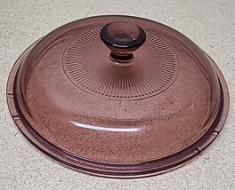 Pyrex Cranberry Brown Glass 21 V1.5C A Casserole Dish Replacement Lid On... - $14.89
