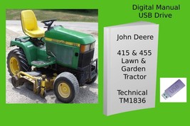 John Deere  415 &amp; 455 Lawn &amp; Garden Tractor Technical Manual See Descrip... - £18.67 GBP