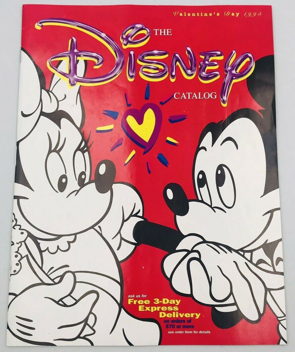 Vintage Disneyland Catalog Valentine's Day 1995 Mickey & Minnie Mouse  - £11.00 GBP