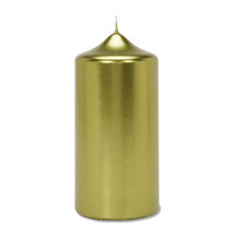 Pillar Candle Mettalic Green 2.8 X 6Inches - £24.73 GBP