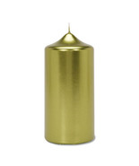Pillar Candle Mettalic Green 2.8 X 6Inches - £24.88 GBP