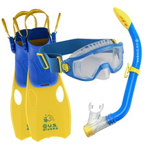 U.S. Divers Avila Kid Snorkeling Set &amp; Mask Snorkel Fins and Gear Bag Size S/M - £31.15 GBP