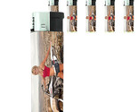 California Pin Up Girl D6 Lighters Set of 5 Electronic Refillable Butane  - $15.79