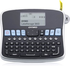 Black Dymo S0879490 Label Manager 360D Handheld Label Maker Qwerty Keybo... - $171.96