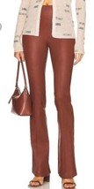 HELMUT LANG Cinnamon Brown Leather Bootcut Trouser Stretch Pants $1095, ... - $197.99