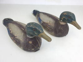 2 1946 Victor Veri-Lite Paper Mache Mallard Duck Hunting Decoys Vintage Outdoors - £61.91 GBP