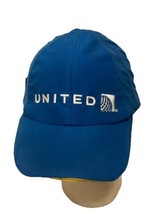 United Airlines Hat Logo Cap Blue Embroidered Spell Out Strap Back - £9.26 GBP