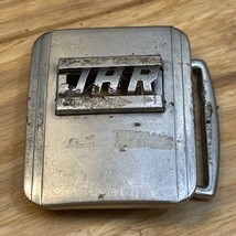 Vintage Swank Deluxe Plate Silver Tone Initial JHR Belt Buckle KG JD - $14.85