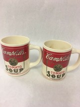 Vintage 70&#39;s Campbell Tomato Soup Mug/Cup 8 oz. Set of 2 Mid century Anniversary - £25.43 GBP