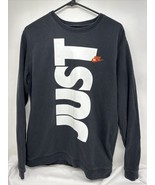 NIKE Sweatshirt Mens Large Black “Just Do It”  Pullover - $41.61 CAD