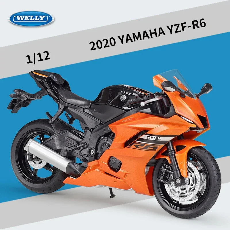 WELLY 1:12 2020 YAMAHA YZF-R6 Diecast Motorcycle Model Heavy Duty -YZF R6 boxed4 - £27.79 GBP