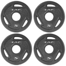 CAP Barbell 2-Inch Olympic Grip Weight Plate, 5 lb, Set of 4, 5 lb, Set ... - £43.93 GBP