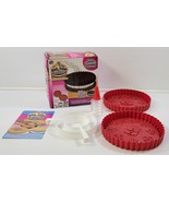 *D) BIG TOP Cookie 2 Piece Giant Cookie Cake Mold Set Silicone Bakeware - $14.84
