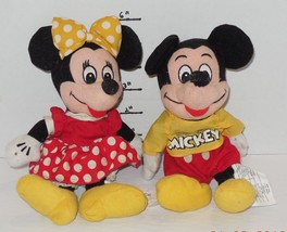 Disney Store Exclusive Spirit of Mickey &amp; Minnie Mouse 8&quot; Beanie plush toy Set - £19.15 GBP