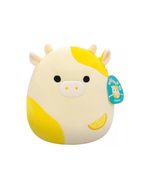 Squishmallows 11&#39;&#39; Dagmar The Lemon Cow Plush Toy, Yellow, White - $36.76 CAD