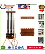 100% Oak Wall-Mounted Pool Stick Holder - Organize &amp; Display 6 Cues Styl... - $1,105.91 MXN