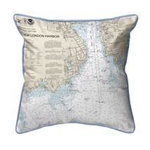Betsy Drake New London Harbor, CT Nautical Map Extra Large Zippered Indoor - £62.01 GBP